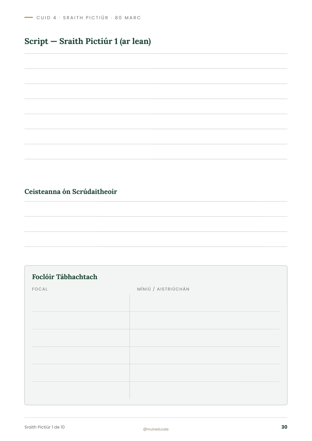 Complete Irish Oral Workbook – Leaving Cert